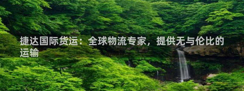 尊龙人品怎么样：捷达国际货运：全球物流专家，提供无与伦比