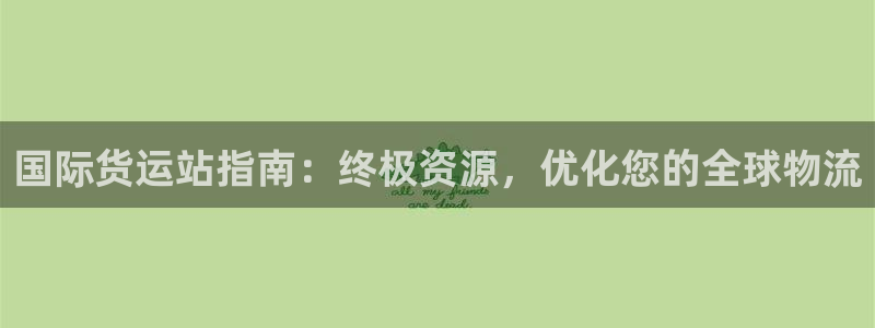 尊龙凯时官网首页：国际货运站指南：终极资源，优化您的全球