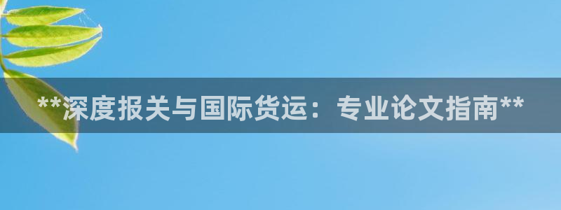 尊龙人生就是博官网登录手机：**深度报关与国际货运：专业